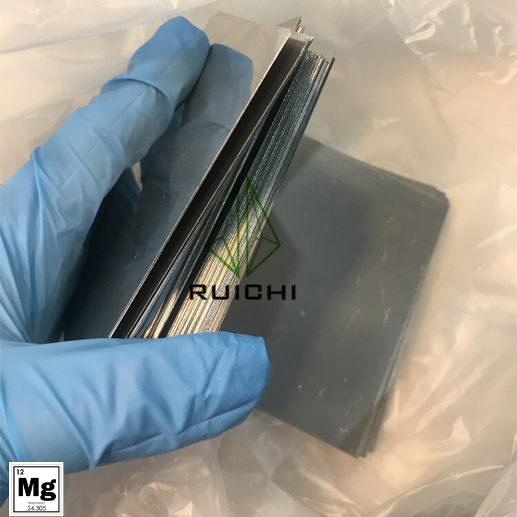 Pure Magnesium Foil Sheet, Mg 99.99%, 0.5x 100 x 100 mm/pc.