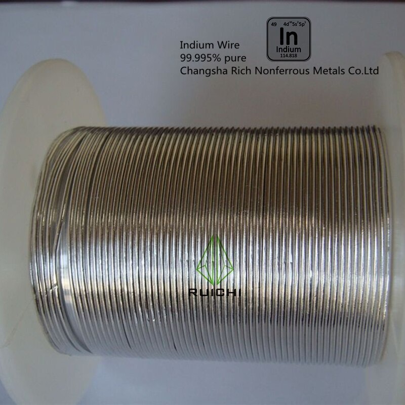 Indium Wire 1000g (700 meters) 0.5 mm dia 99.995% pure