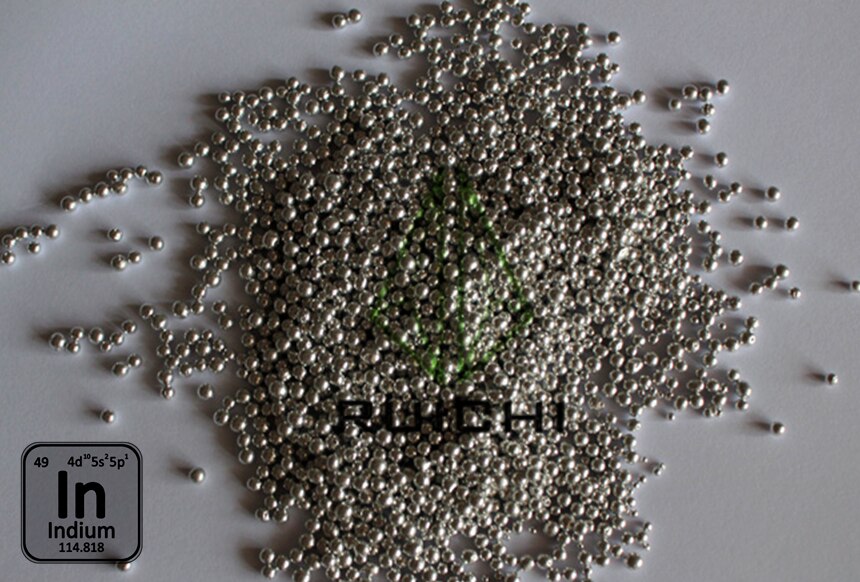 99.995% Purity 10g 20g 50g 100g 500g 1000g Indium Granule Indium Shot element 49 Indium Metal Ball