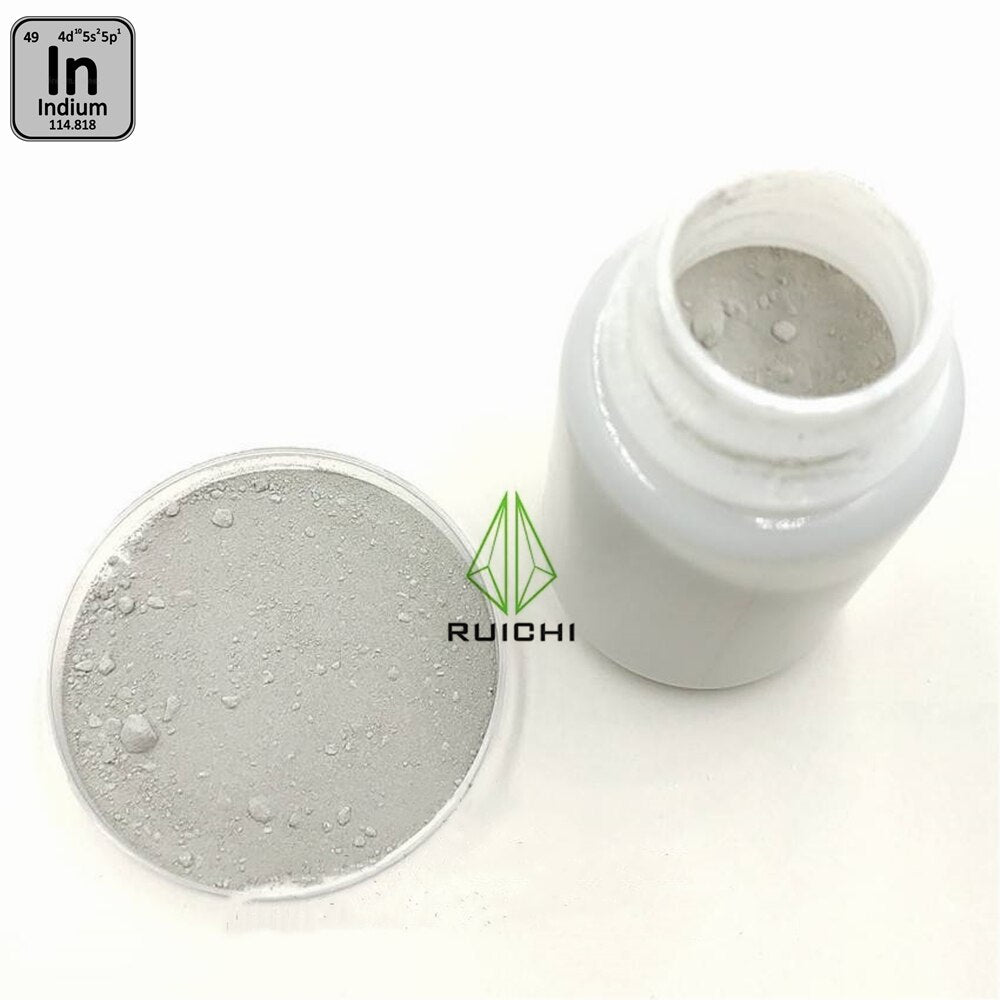 Indium Metal Powder 1000g 99.99% Purity, 1kg Element 49