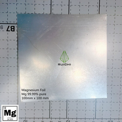 Pure Magnesium Foil Sheet, Mg 99.99%, 0.5x 100 x 100 mm/pc.