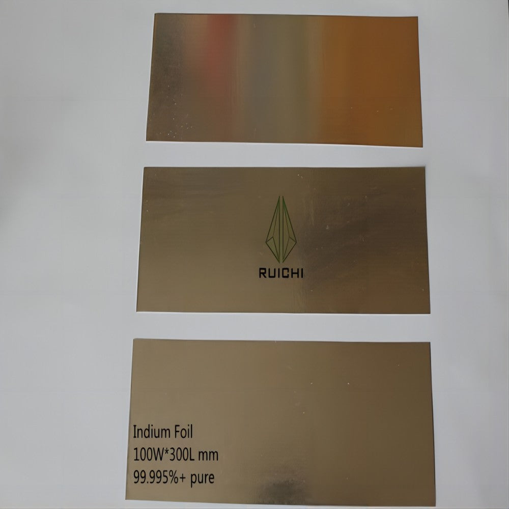 0.15mm Thickness Indium Foil Metal Sheet 99.995% Pure