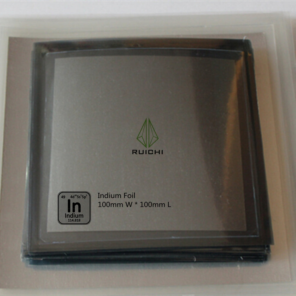 0.05mm Thickness Indium Foil Metal Sheet 99.995% Pure