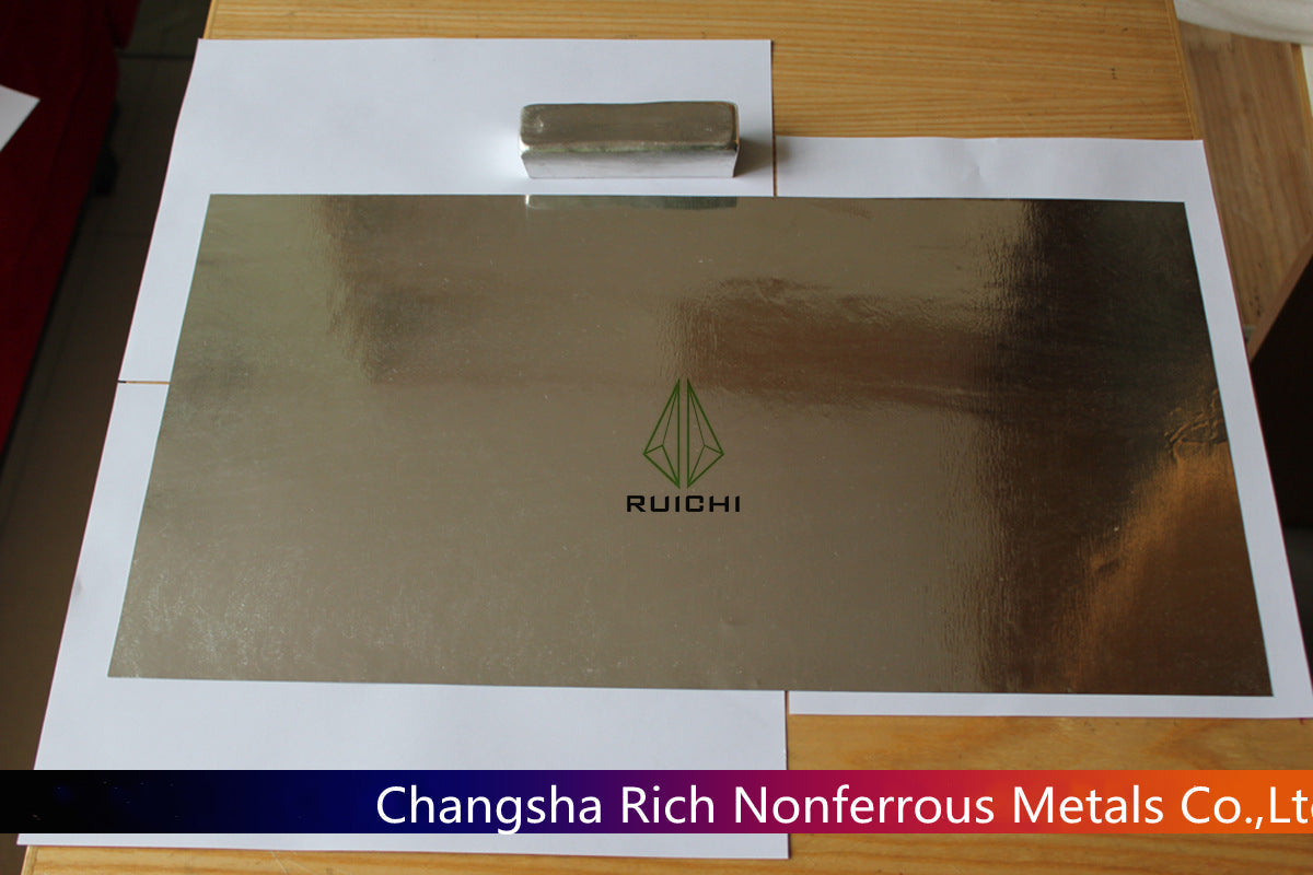 0.05mm Thickness Indium Foil Metal Sheet 99.995% Pure