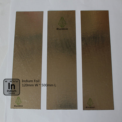 0.1mm Thickness Indium Foil Metal Sheet 99.995% Pure