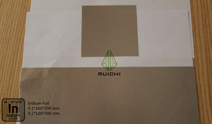0.1mm Thickness Indium Foil Metal Sheet 99.995% Pure