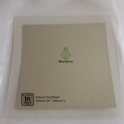 0.1mm Thickness Indium Foil Metal Sheet 99.995% Pure