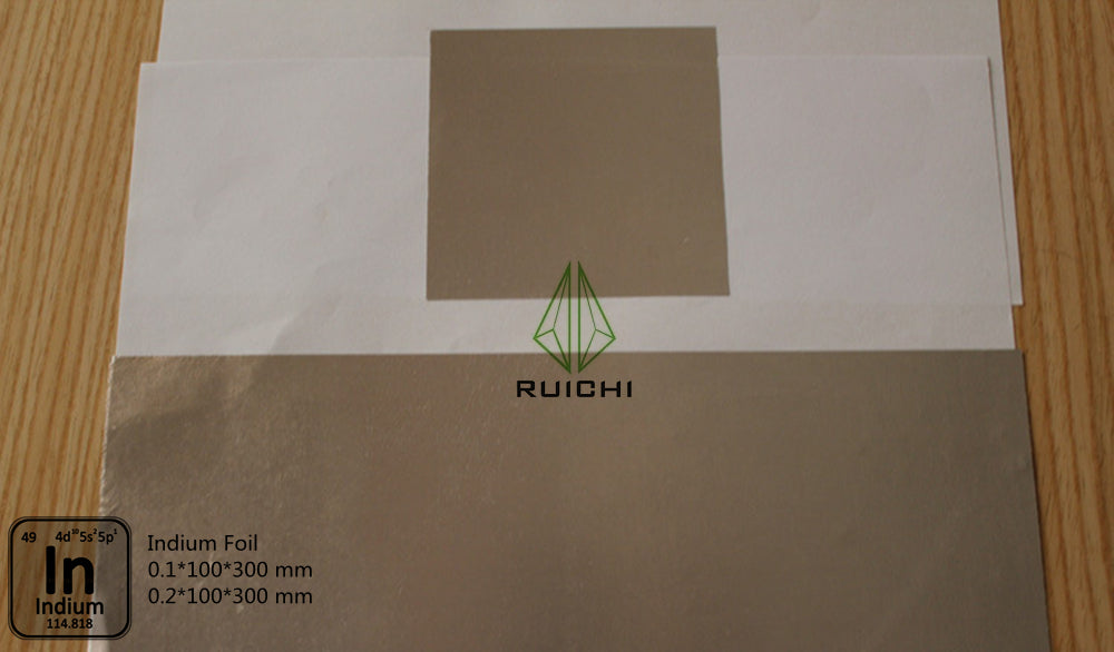 0.1mm Thickness Indium Foil Metal Sheet 99.995% Pure