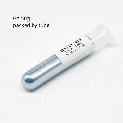 Gallium Metal 99.99% in pot of 5g 7.5g 10g 15g 20g 25g 40g 50g 60g 100g 200g 250g 500g 1000g